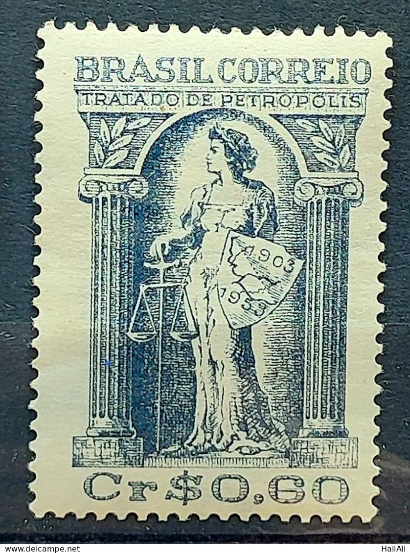 C 320 Brazil Stamp Fiftieth Anniversary Of The Treaty Of Petropolis Justice Rights Map 1953 - Neufs