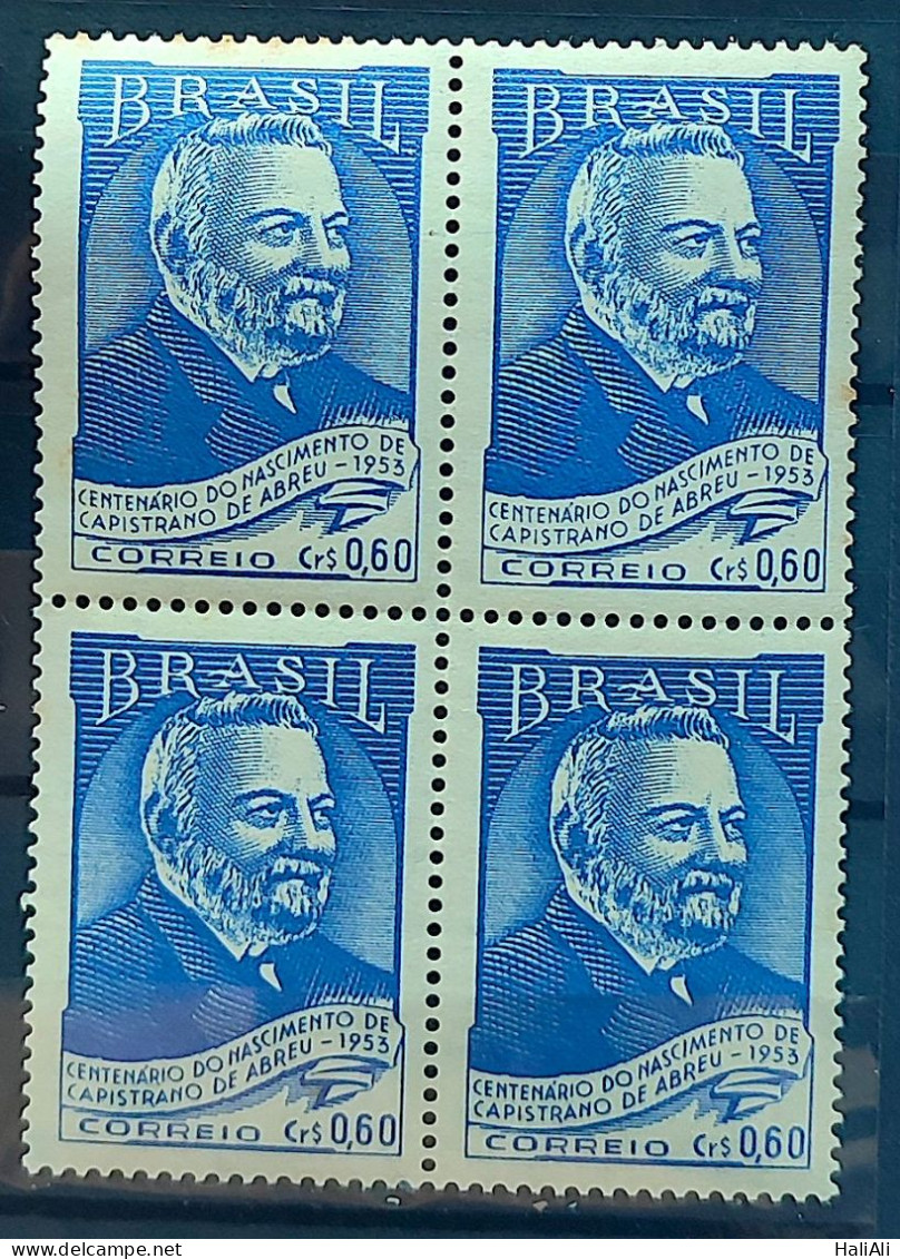 C 318 Brazil Stamp Joao Capistrano De Abreu Literature History 1953 Block Of 4 - Ongebruikt