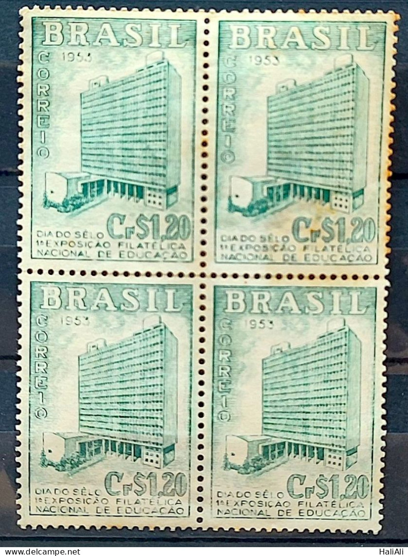 C 303 Brazil Stamp National Philatelic Education Exhibition 1953 Block Of 4 1 - Ungebraucht