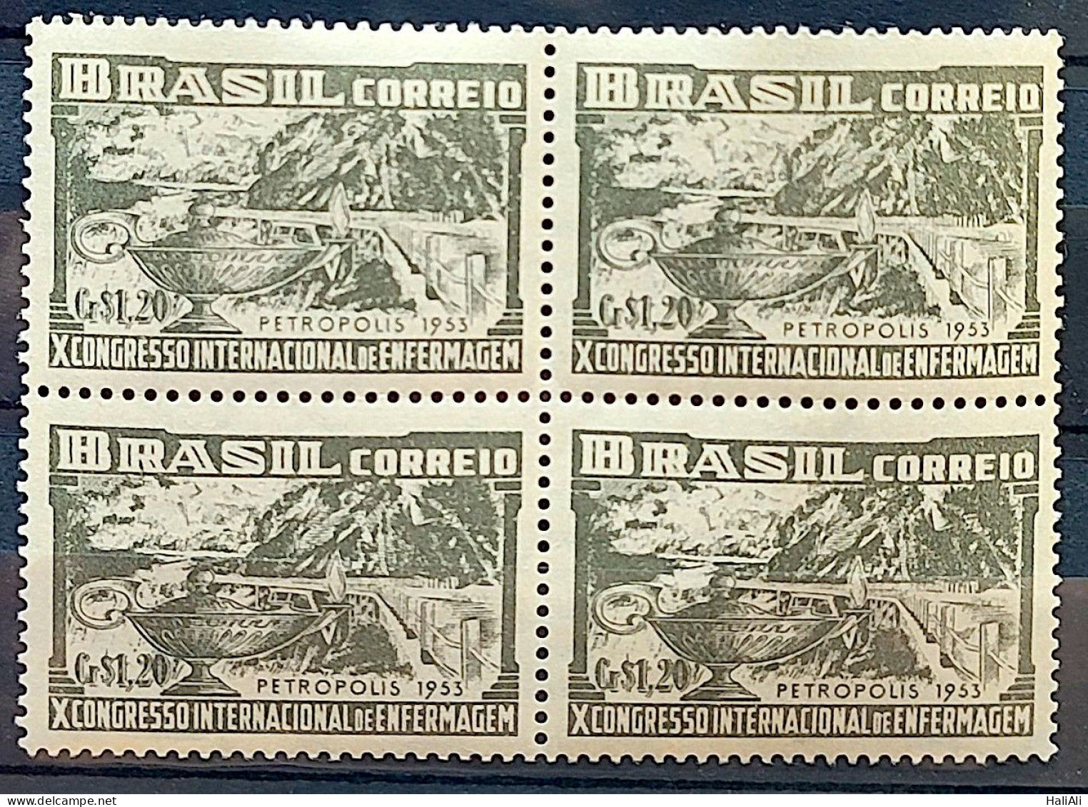 C 301 Brazil Stamp International Nursing Congress Petropolis Health 1953 Block Of 4 - Unused Stamps