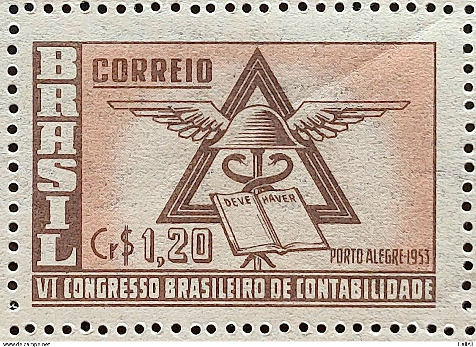 C 296 Brazil Stamp Accounting Congress Porto Alegre Economy 1953 - Unused Stamps