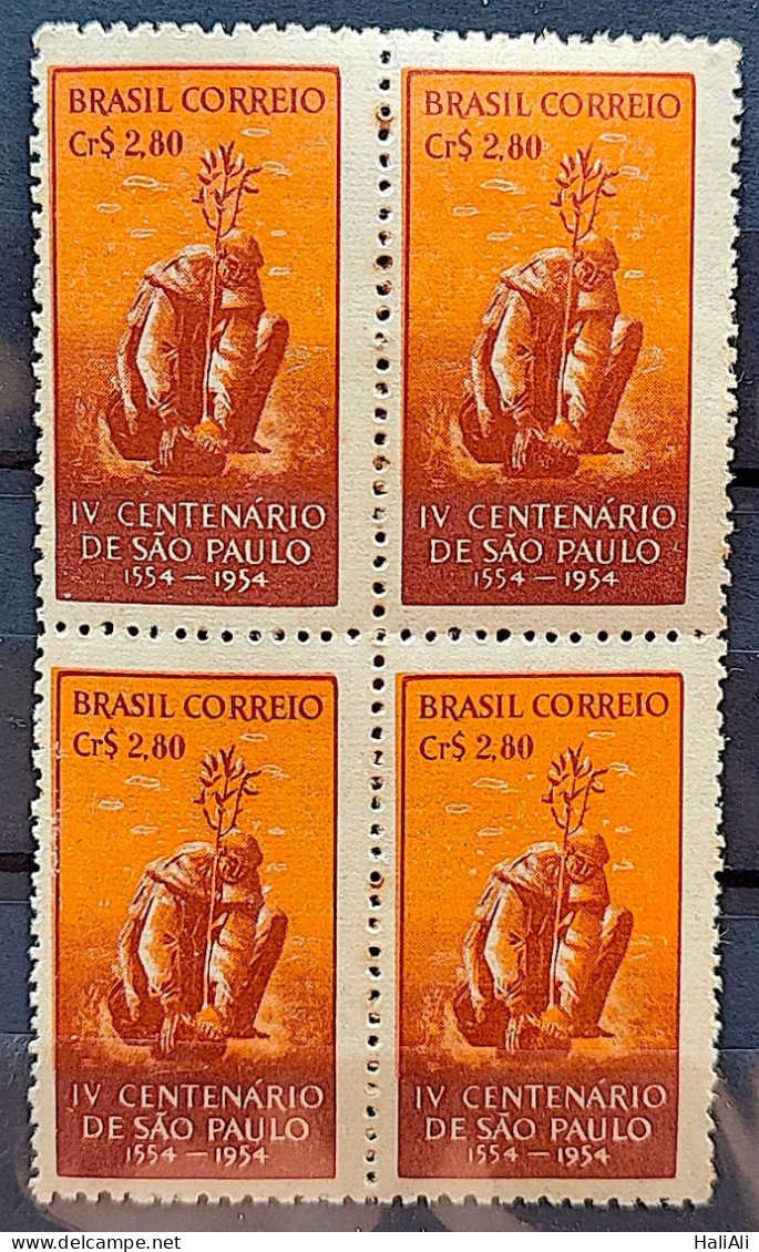 C 293 Brazil Stamp 4 Centenary Of São Paulo 1953 Block Of 4 - Unused Stamps