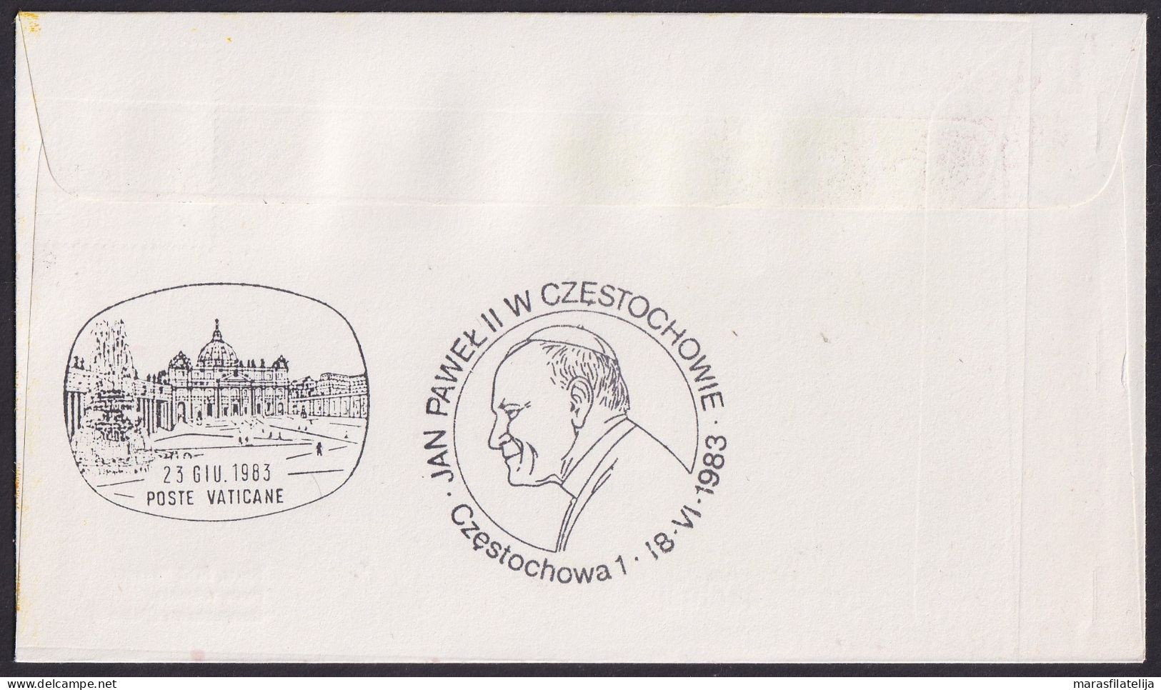 Vatican 1983, Pope Voyage, Poland, Częstochowa, Special Cover - Other & Unclassified