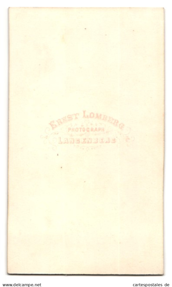 Fotografie Ernst Lomberg, Langenberg, Portrait Edelmann Mit Backenbart Trägt Anzug & Fliege  - Anonieme Personen