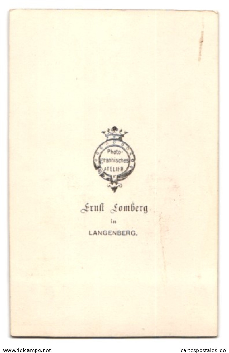 Fotografie Ernst Lomberg, Langenberg, Portrait Herr Mit Zwicker Und Vollbart  - Anonymous Persons