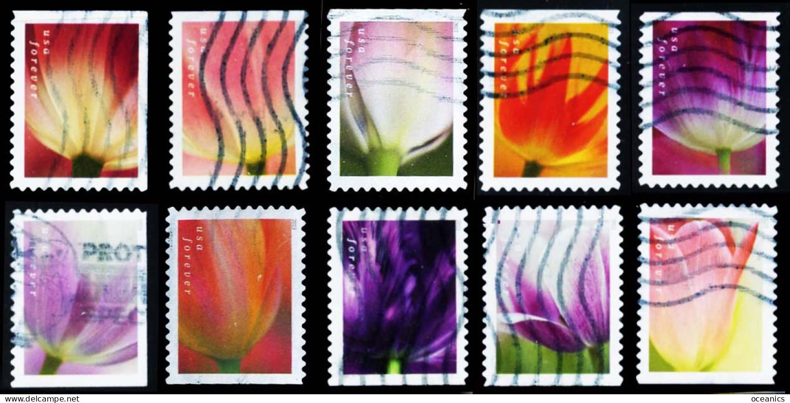 Etats-Unis / United States (Scott No.5777-86 - Tulips) (o) Set Of 10 - Ungebraucht