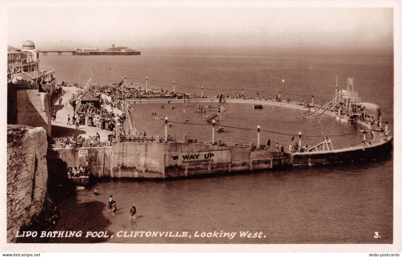 R296030 Lido Bathing Pool. Cliftonville. Looking West. 3. The Seal Of Artistic E - Wereld