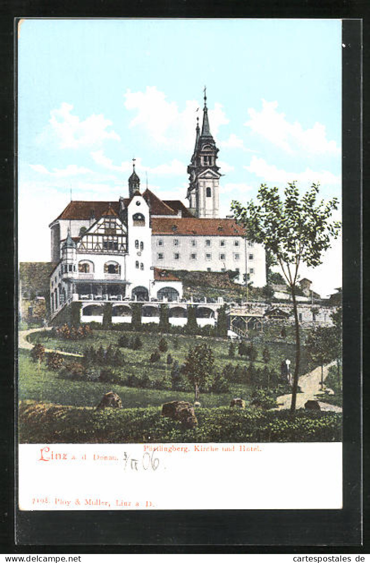 AK Linz /Donau, Kirche Und Hotel Auf Dem Pöstlingberg  - Other & Unclassified
