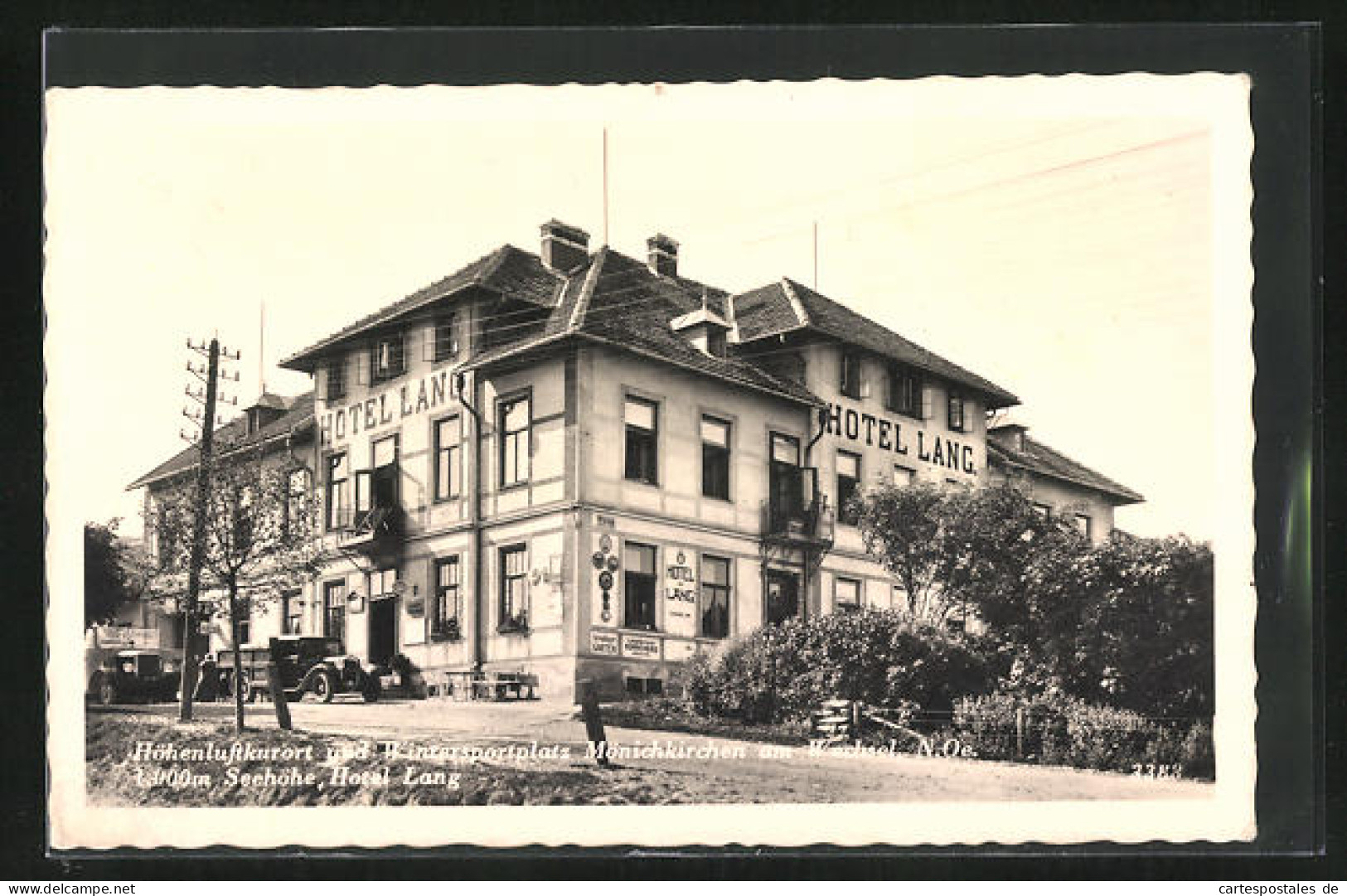 AK Mönichkirchen Am Wechsel, Hotel Lang  - Autres & Non Classés