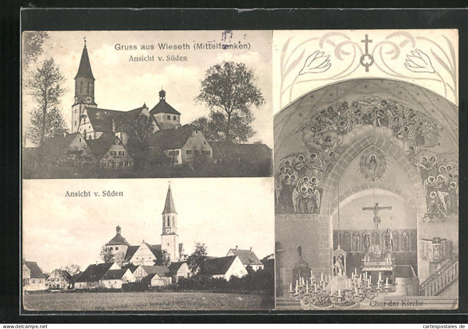 AK Wieseth /Mittelfranken, Ansicht Von Süden, Chor Der Kirche  - Other & Unclassified