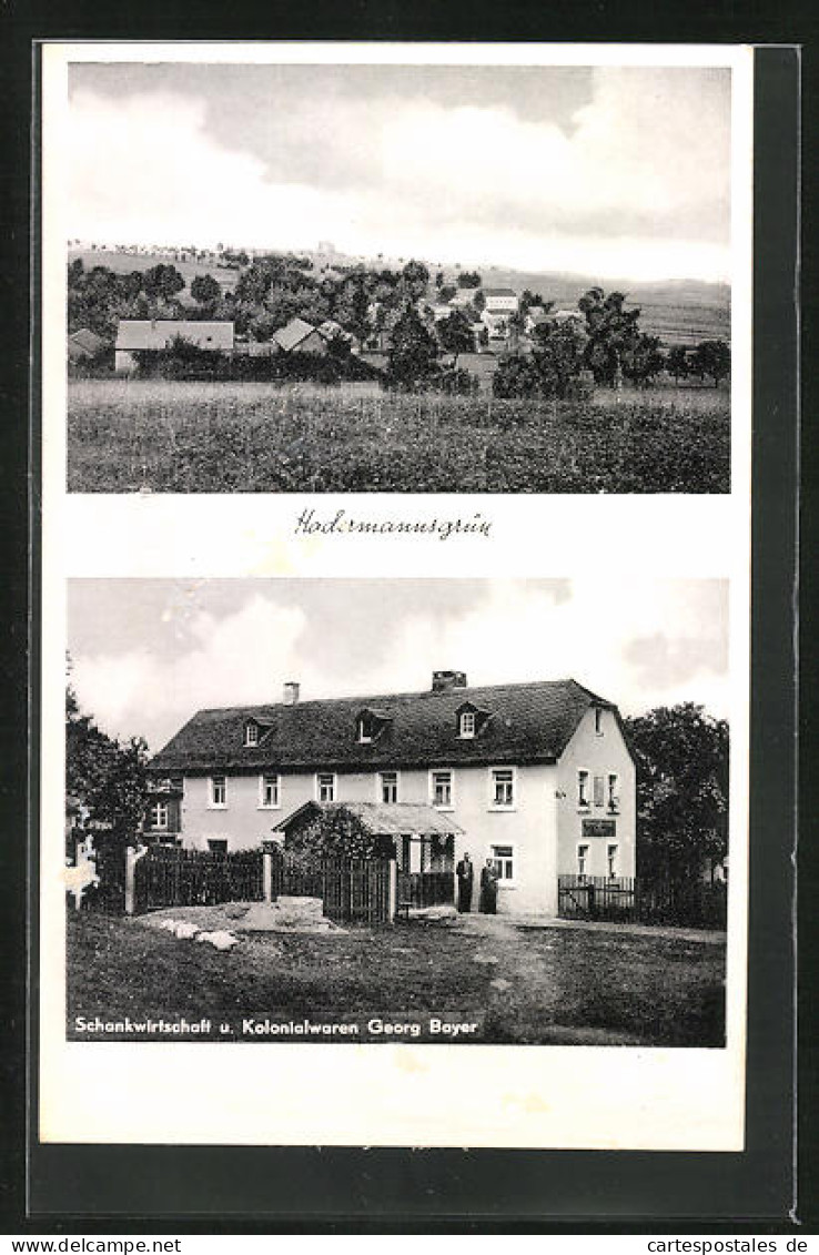 AK Hadermannsgrün, Gasthaus Und Kolonialwarenhandlung Von Georg Bayer, Teilansicht  - Other & Unclassified