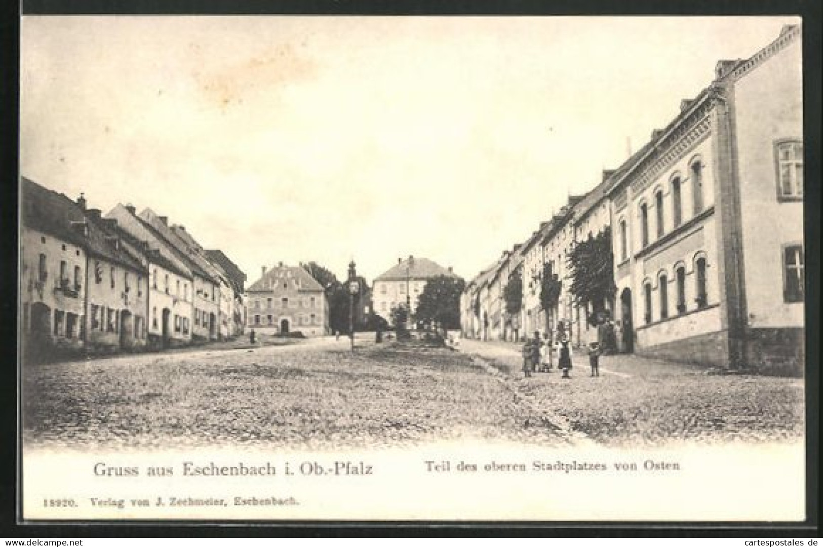 AK Eschenbach I. Ob.-Pfalz, Teil Des Oberen Stadtplatzes Von Osten  - Other & Unclassified