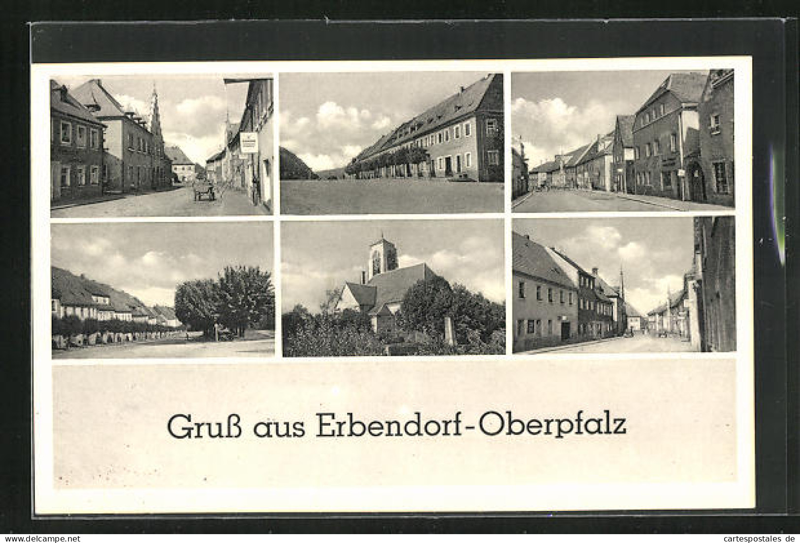 AK Erbendorf-Oberpfalz, Strassenpartie Mit Geschäft, Gebäudeansicht, Kirche  - Other & Unclassified