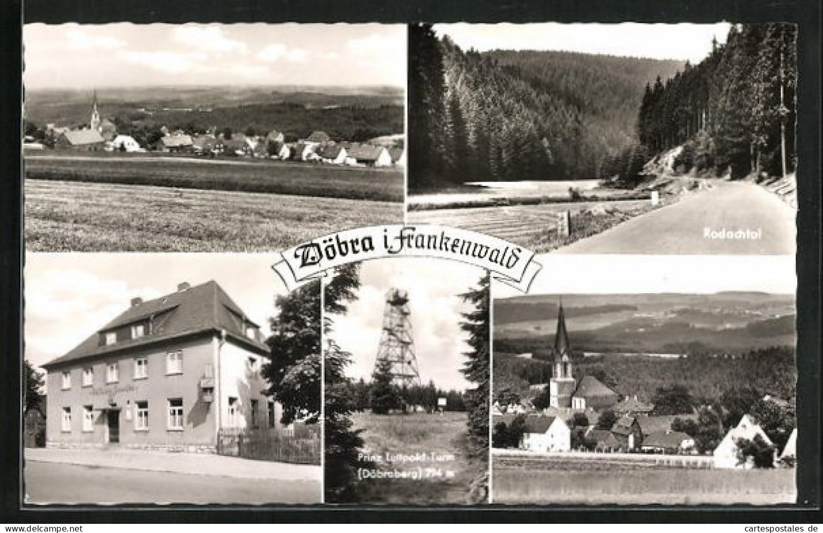 AK Döbra I. Frankenwald, Gasthaus Haueisen, Prinz Luitpold-Turm Auf Dem Döbraberg, Rodachtal  - Bad Rodach