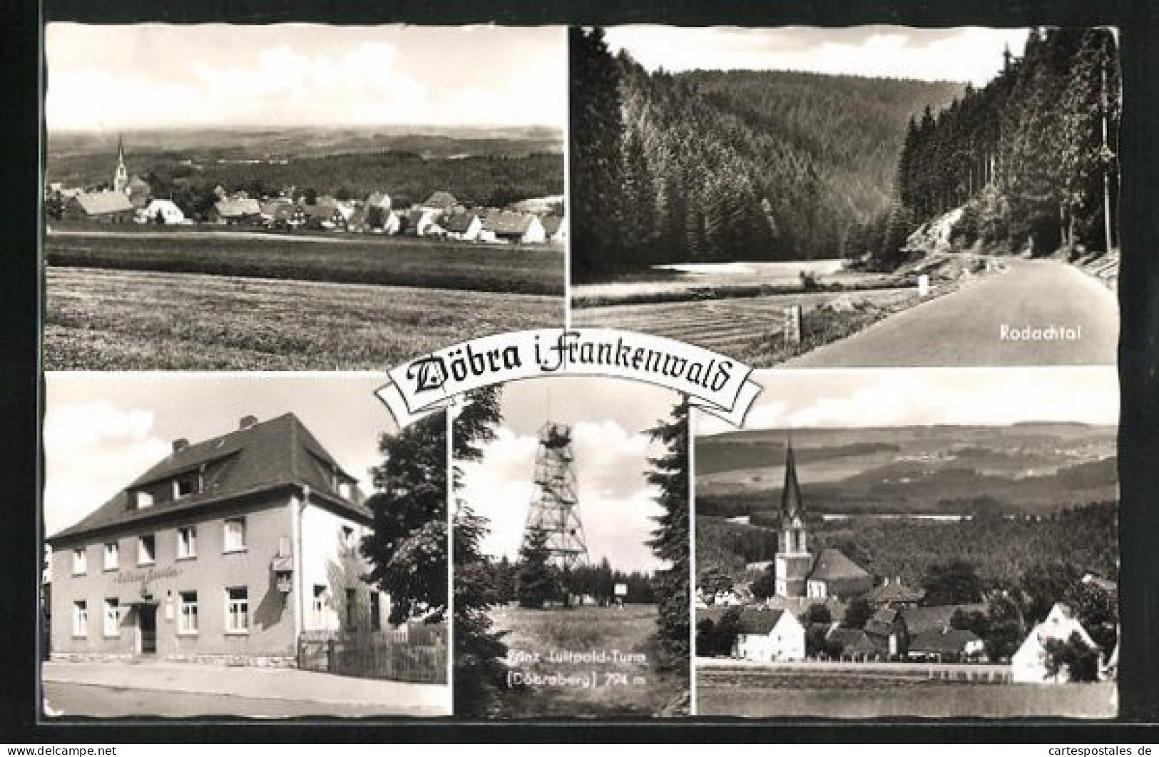 AK Döbra I. Frankenwald, Gasthof Und Pension Haueisen, Prinz Luitpold-Turm Auf Dem Döbraberg, Rodachtal  - Bad Rodach