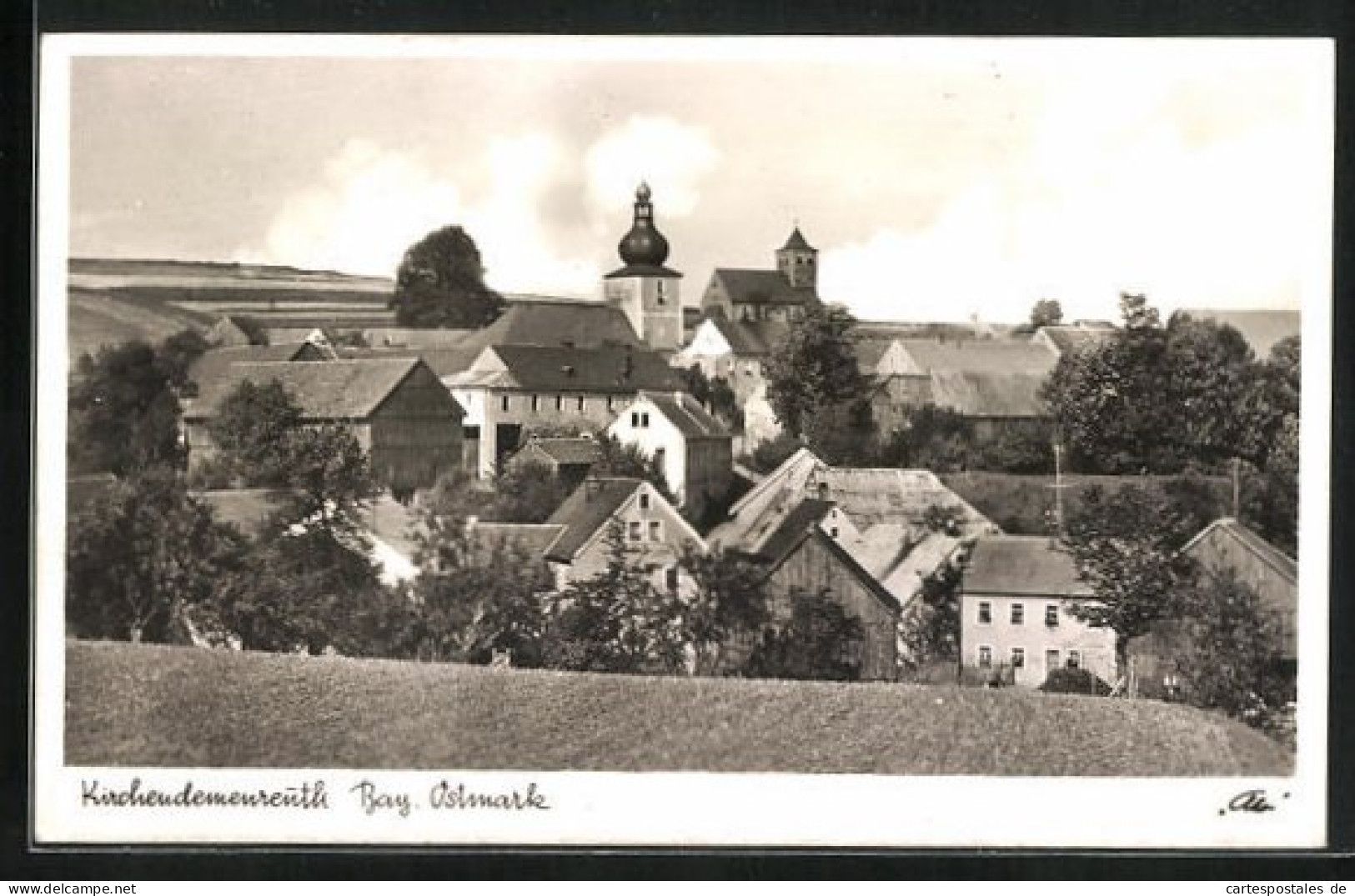 AK Kirchendemenreuth /Bay. Ostmark, Teilansicht Mit Kirche  - Other & Unclassified