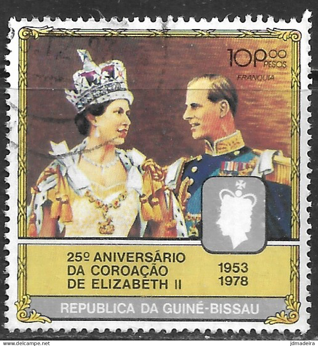 GUINE BISSAU — 1978 Queen Elizabeth Coronation 10P00 Used Stamp - Guinea-Bissau