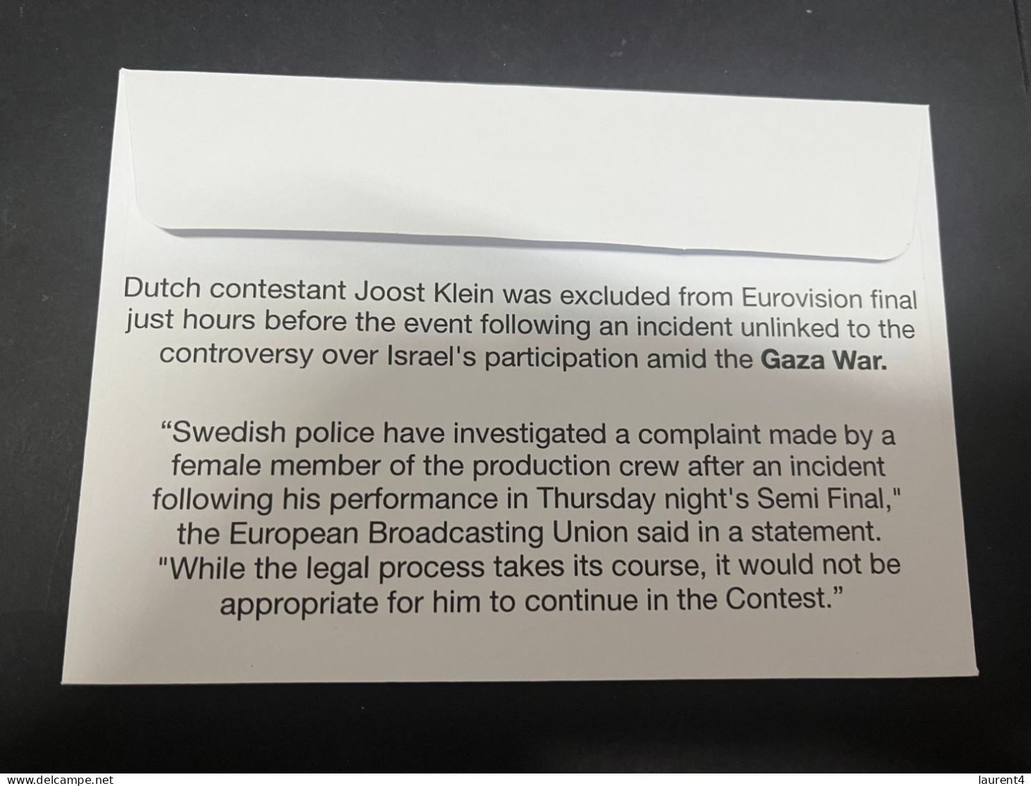 13-5-2024 (5 Z 2) Eurovision Song Contest 2024 - 1st (Switzerland) 2nd (Croatia) 3rd (Ukraine) 4th (France) 5th (Israel) - Musique