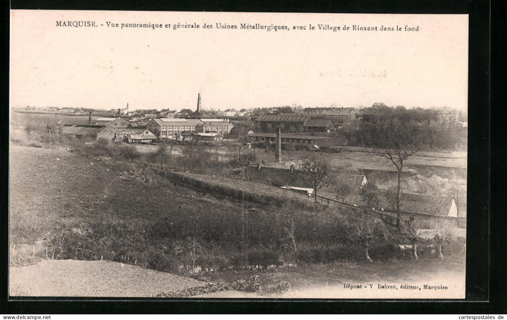 CPA Marquise, Vue Panoramique Et Gènèrale Des Usines Mètallurgiques, Avec Le Village De Rinxent Dans Le Fond  - Marquise