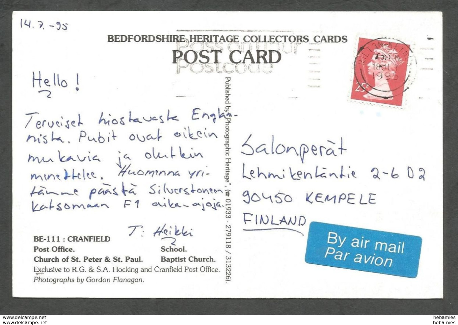 CRANFIELD - Post Office , School , Church Of St. Peter & St. Paul , Baptist Church - ENGLAND - UK - - Andere & Zonder Classificatie