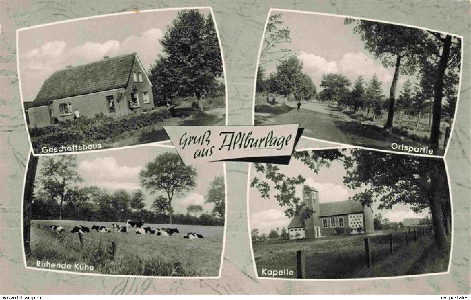 73975939 Altburlage_Rhauderfehn_Niedersachsen Geschaeftshaus Ortspartie Kuhweide - Sonstige & Ohne Zuordnung