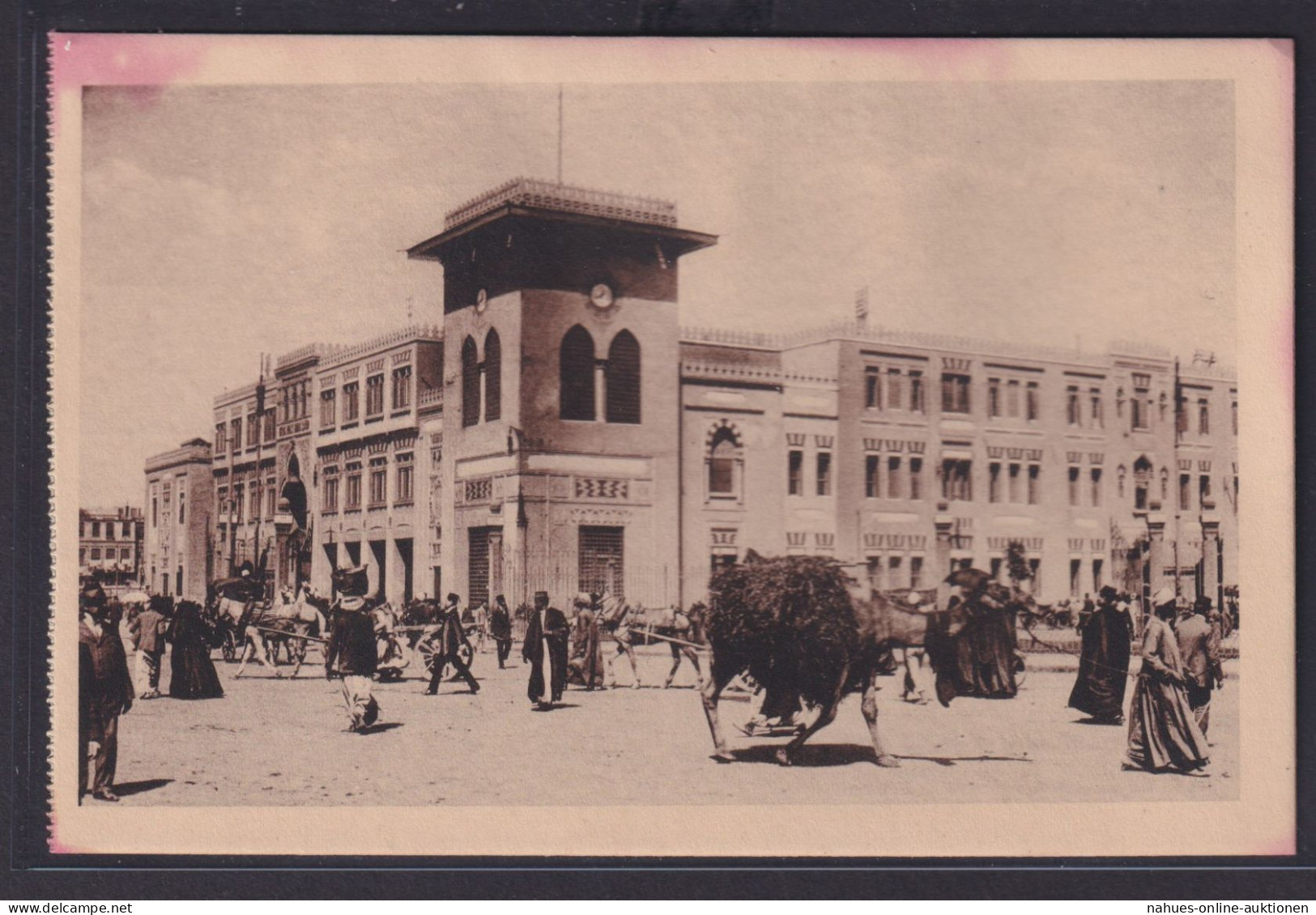 Ansichtskarte Cairo Ägypten Centralplatz Bahnhof Händler Kamele - Ohne Zuordnung