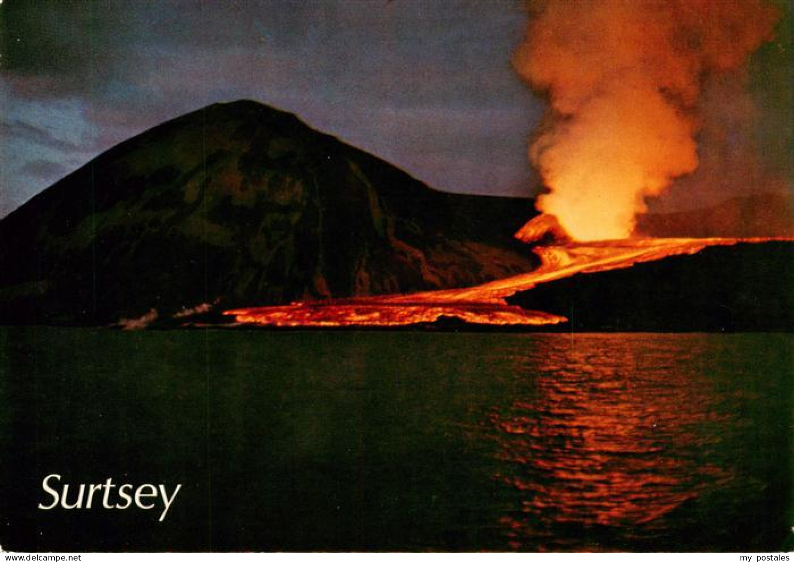 73945446 Surtsey_Vestmannaeyjarinsel_Iceland Vulkan Nachtaufnahme - Islandia