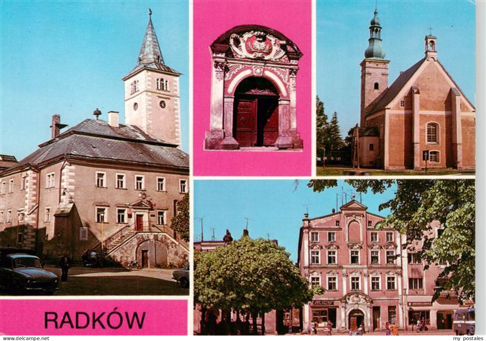 73945423 Radkow_Wuenschelburg_PL Rathaus Portal Kirche Marktplatz - Poland