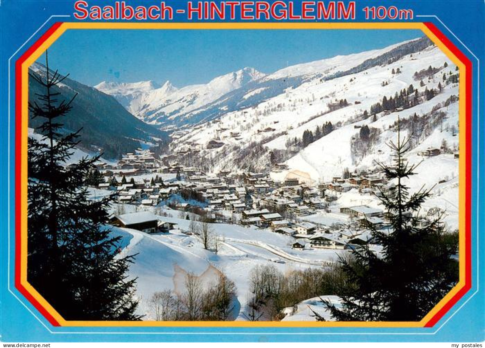 73945422 Saalbach_-Hinterglemm_AT Panorama Wintersportplatz Alpen - Autres & Non Classés