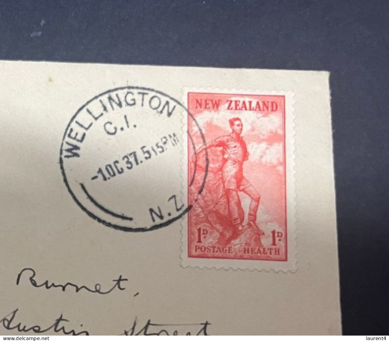 13-5-2024 (5 Z 2) New Zealand FDC - 1937  Health Cover 1-10-37 (posted From And To Wellington In NZ) SCARCE ! - FDC