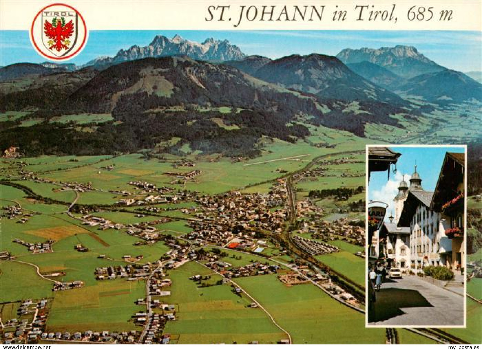73945301 St_Johann_Tirol Fliegeraufnahme Mit Loferer Und Leoganger Steinberge - Autres & Non Classés