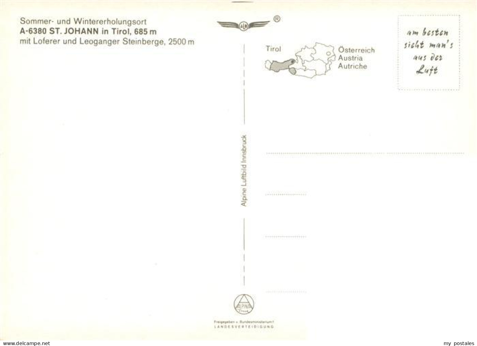 73945301 St_Johann_Tirol Fliegeraufnahme Mit Loferer Und Leoganger Steinberge - Other & Unclassified