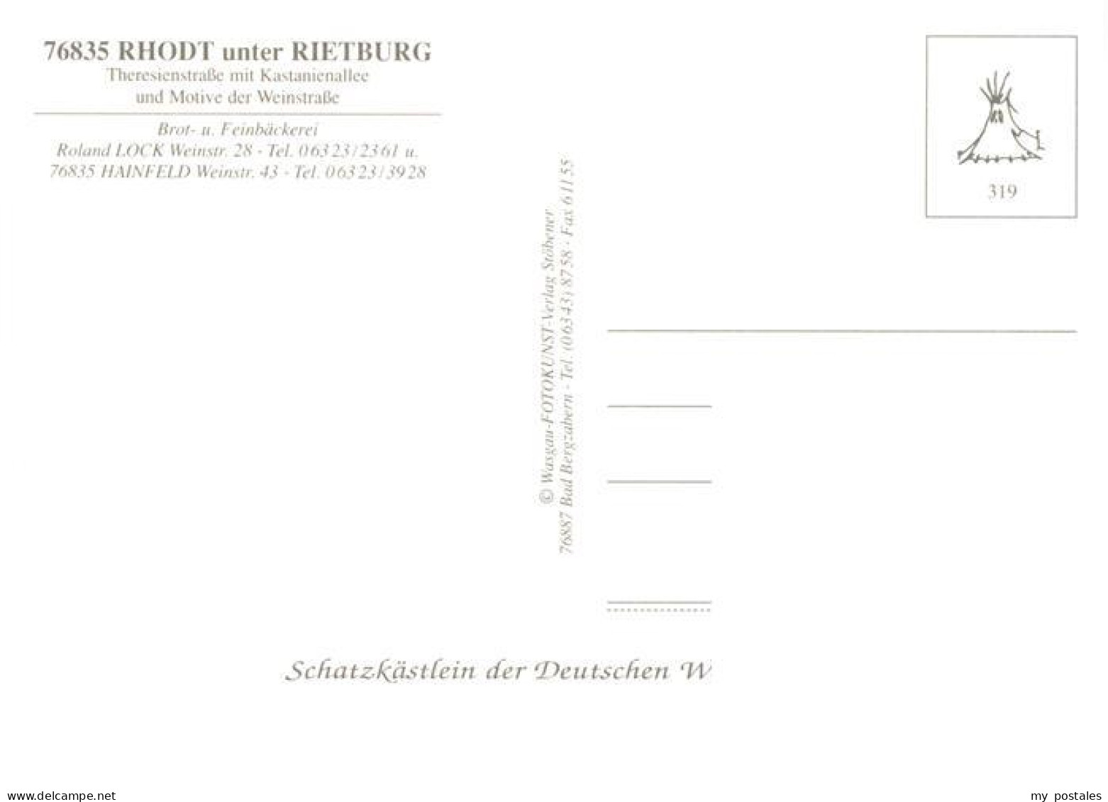 73945289 Rhodt_Rietburg Theresienstrasse Mit Kstanienallee Und Motive Der Weinst - Other & Unclassified