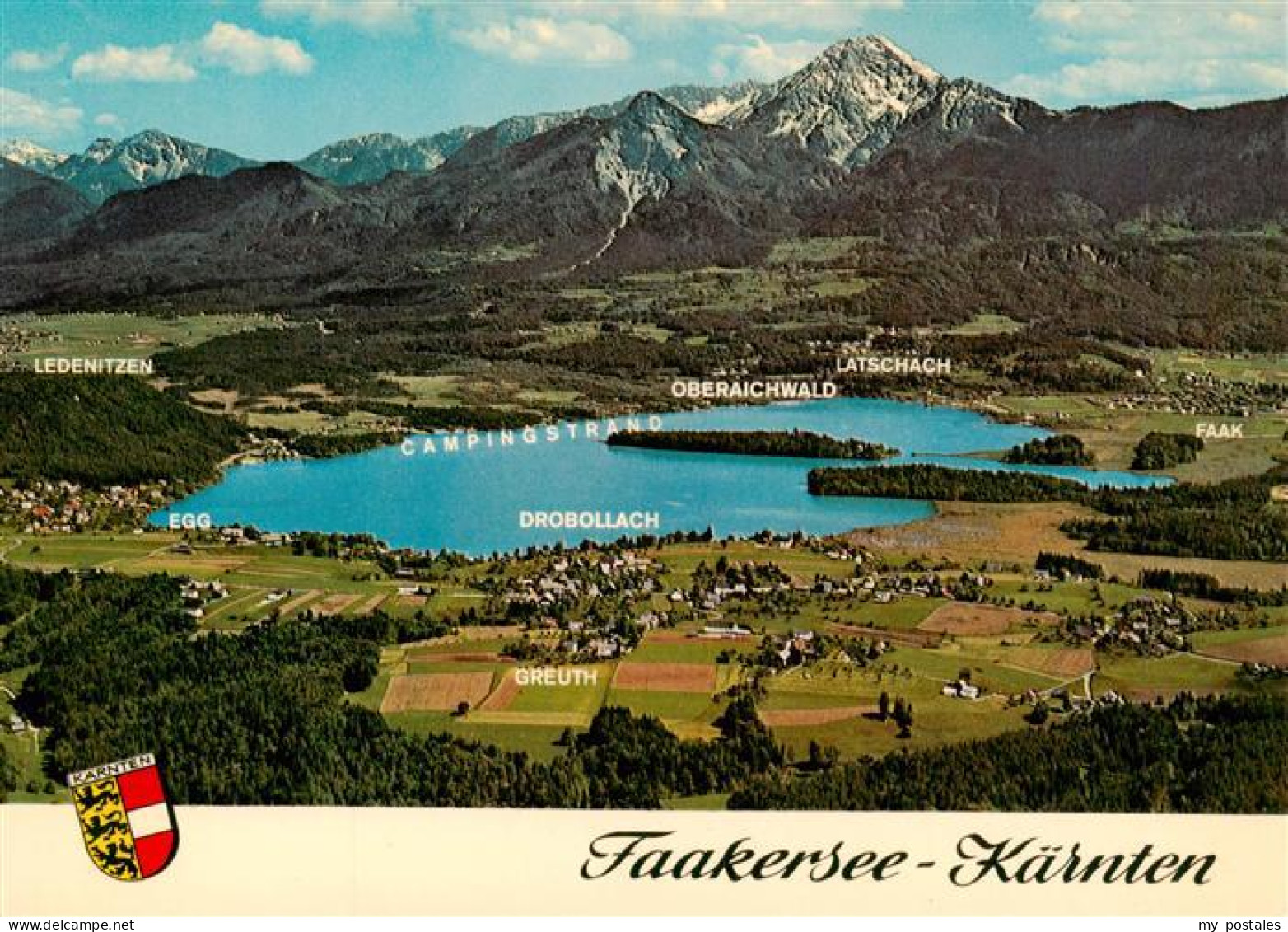 73945287 Faakersee_Kaernten_AT Fliegeraufnahme Mit Mittagskogel - Altri & Non Classificati