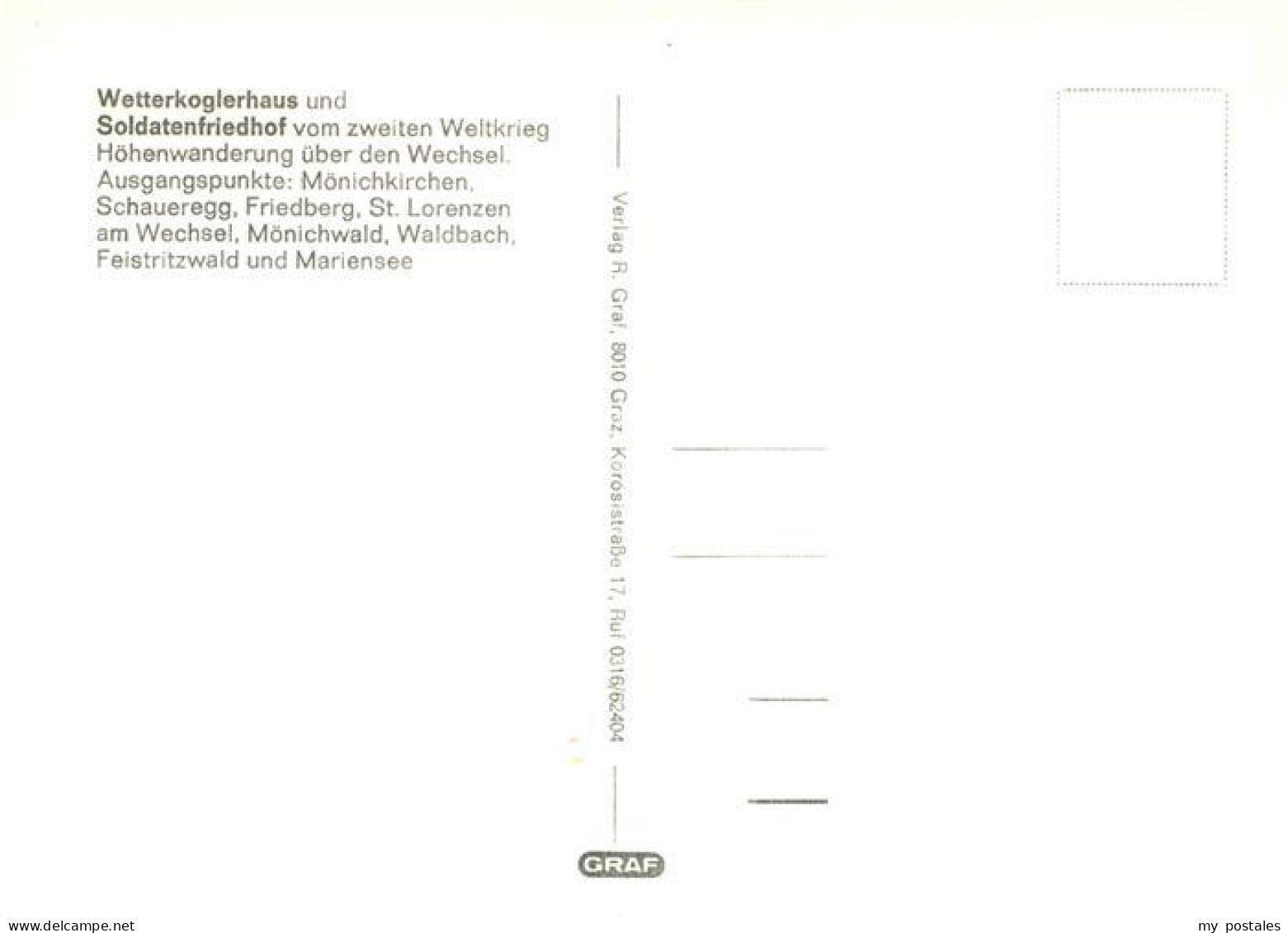 73945233 Wetterkoglerhaus_1738m_Steiermark_AT Am Hochwedel Mit Soldatengedenksta - Other & Unclassified