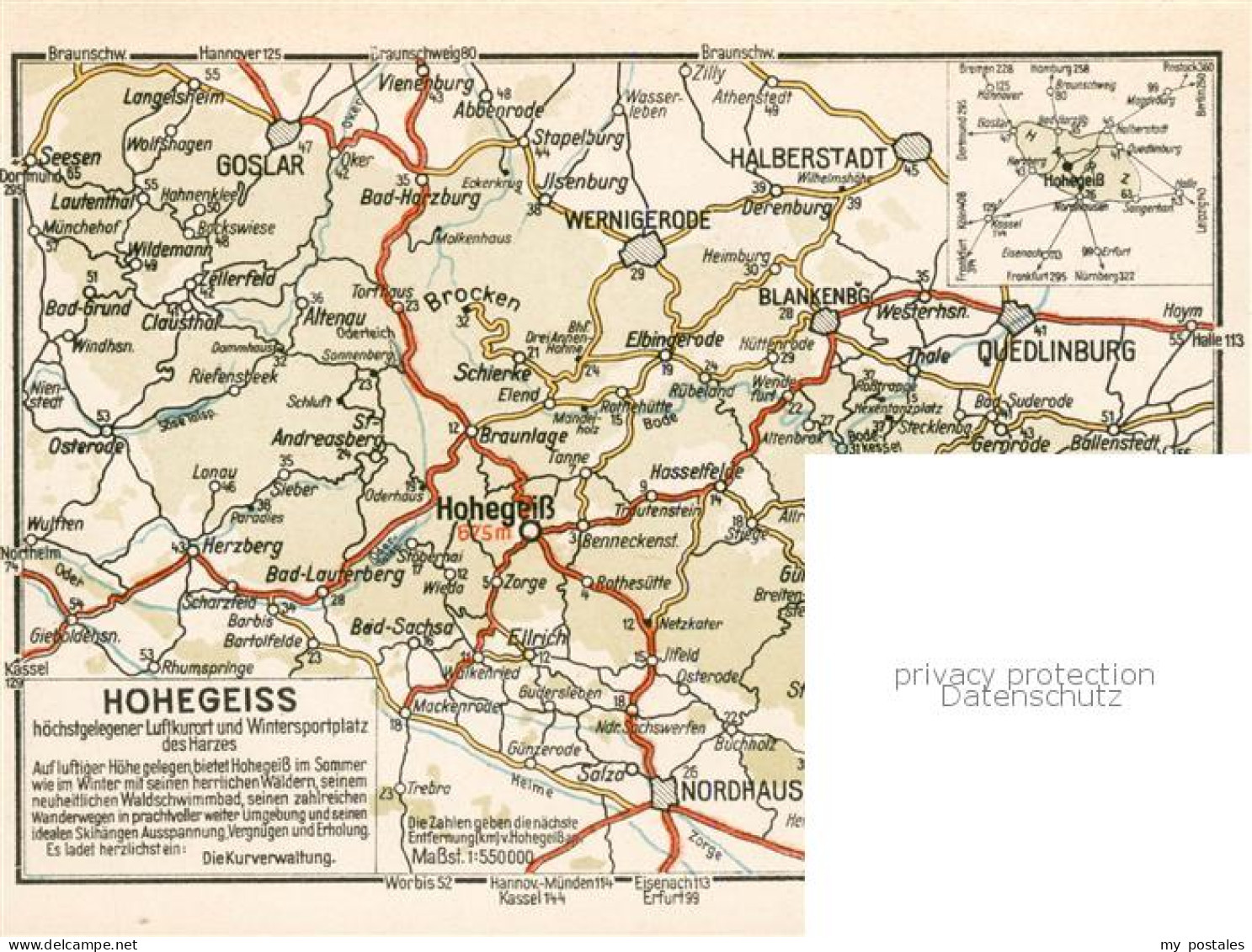 73865429 Hohegeiss Harz Gebietskarten Hohegeiss Harz - Other & Unclassified