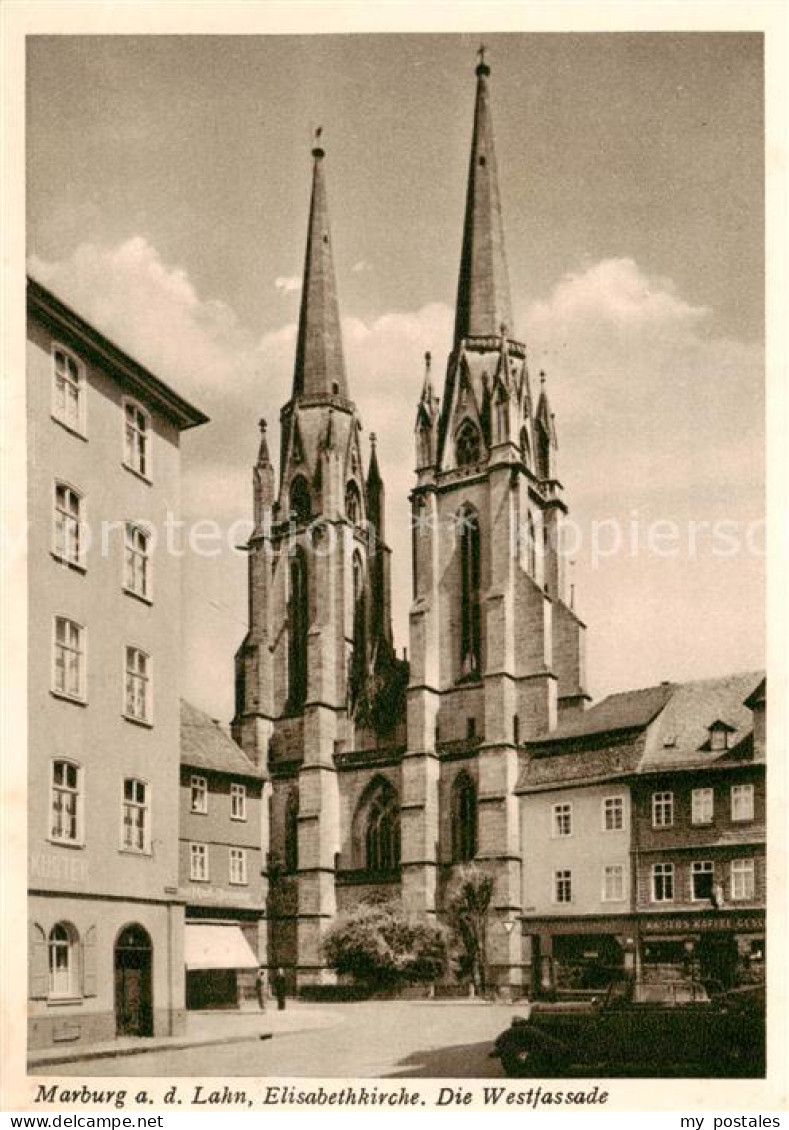 73865412 Marburg Lahn Elisabethkirche Die Westfassade Marburg Lahn - Marburg