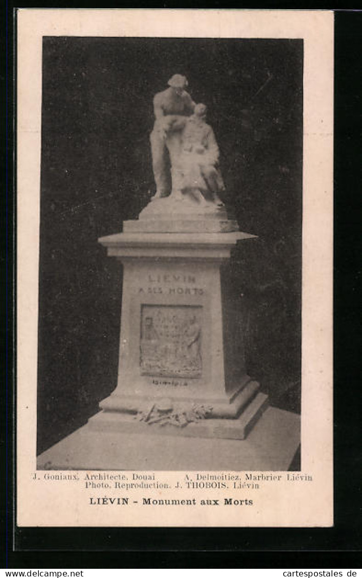 CPA Lièvin, Monument Aux Morts  - Andere & Zonder Classificatie