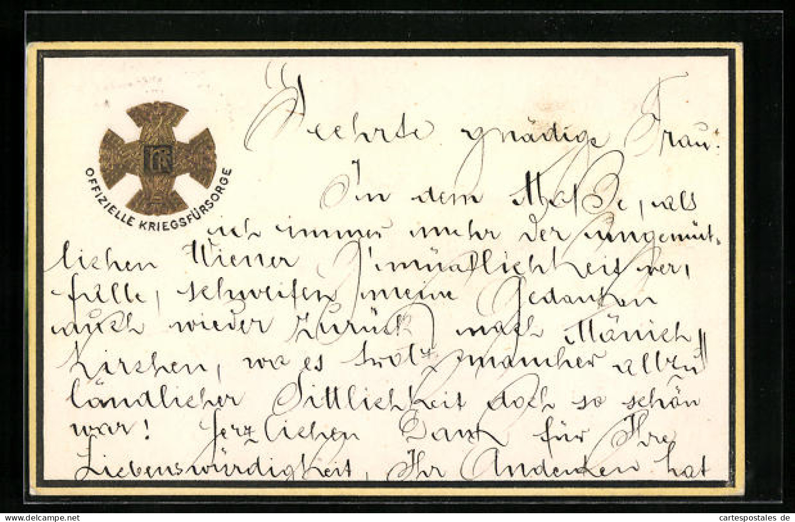 AK Rotes Kreuz Nr. 49, Kennzeichen Der Offiziellen Kriegsfürsorge  - Croce Rossa