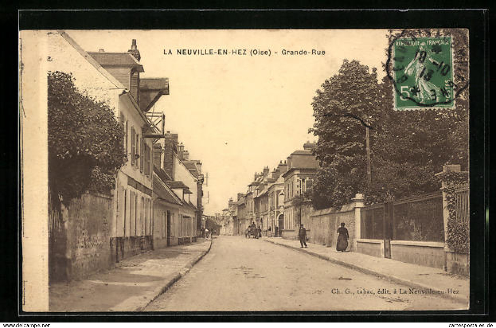 CPA La Neuville-en-Hez, Grande-Rue  - Other & Unclassified