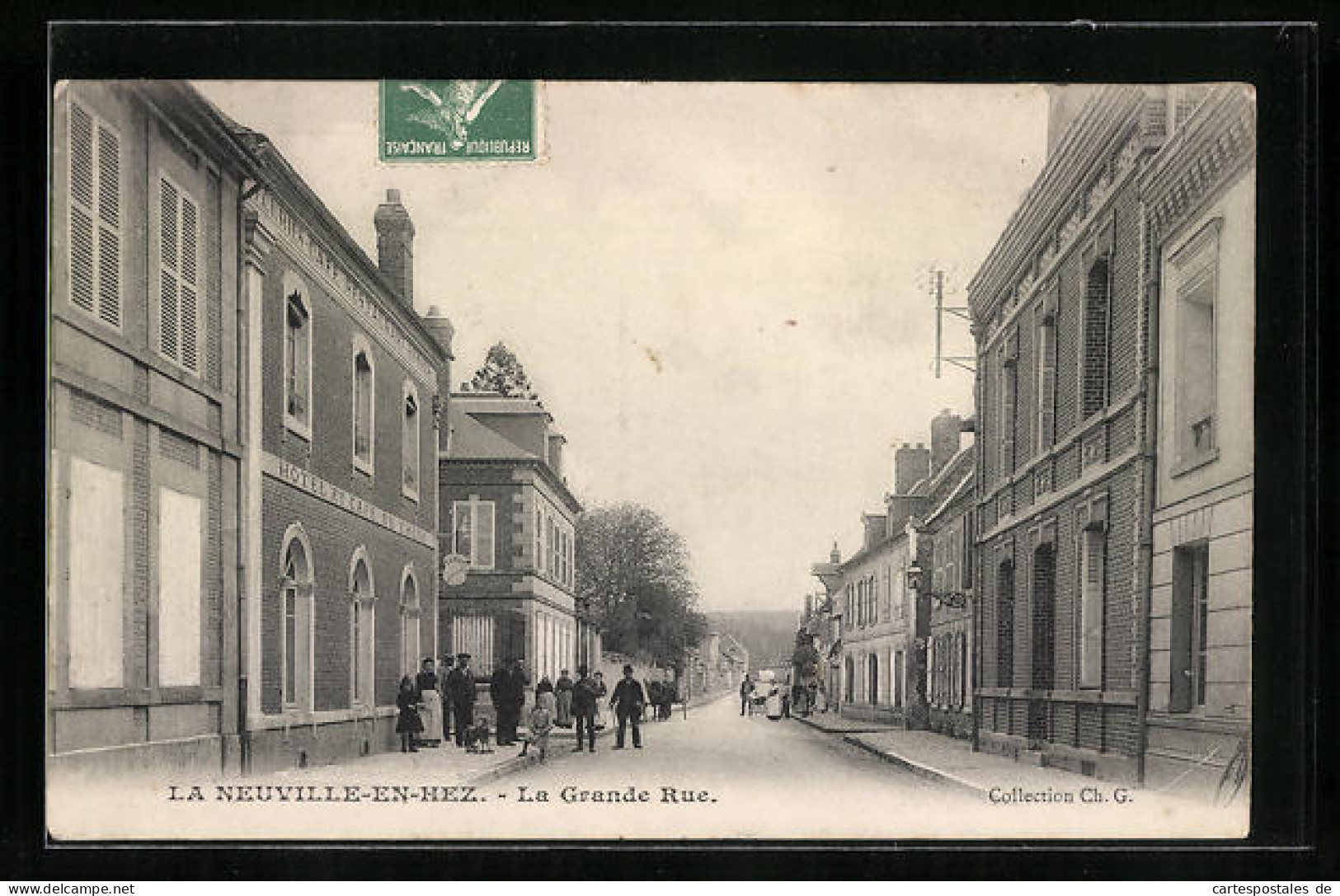 CPA La Neuville-en-Hez, La Grande Rue  - Other & Unclassified