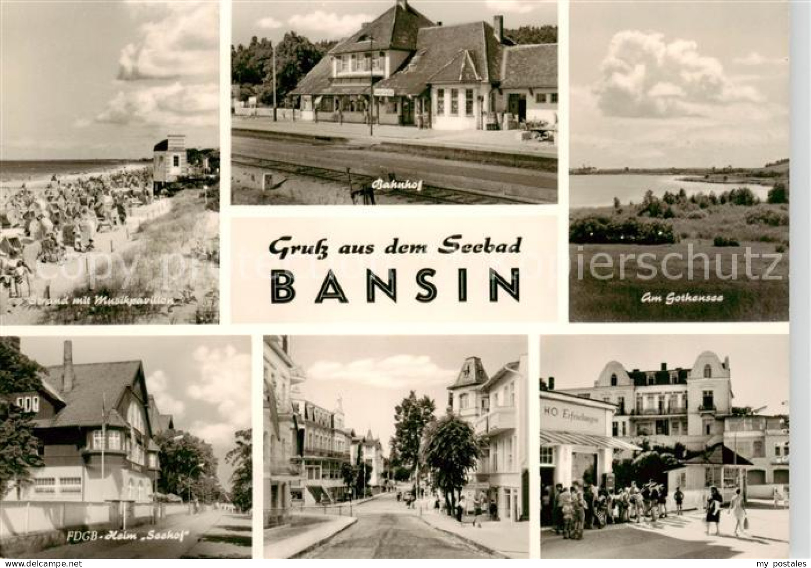 73865328 Bansin Ostseebad Strand Musikpavillon Bahnhof Am Gothensee FDGB Heim Se - Other & Unclassified