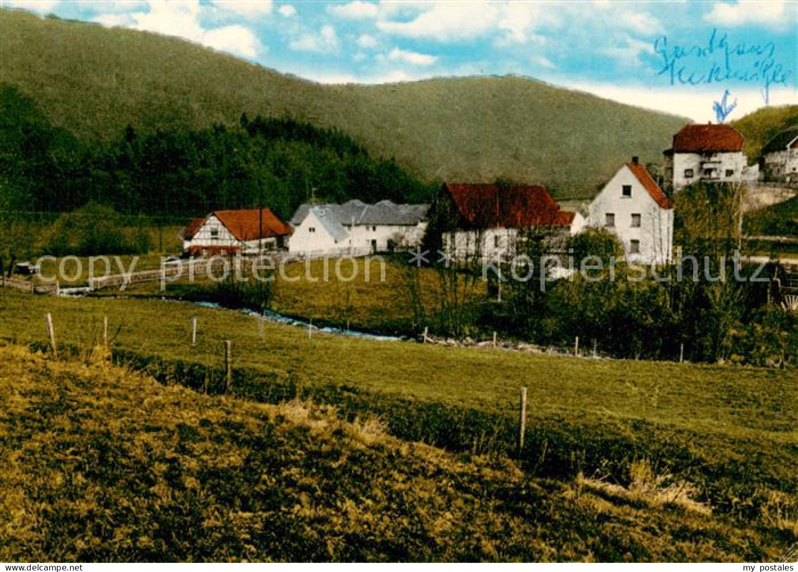 73865261 Heckmuehle Gemuenden Schondratal Bayern Teilansicht Mit Gasthaus Pensio - Gemuenden