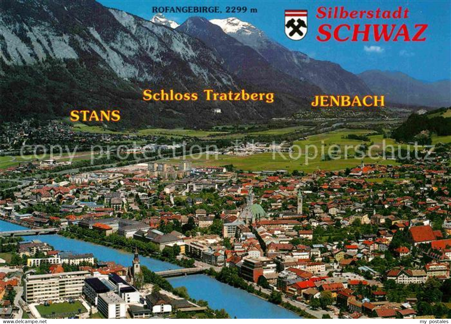 72872483 Schwaz Tirol Panorama Silberstadt Schloss Tratzberg Rofangebirge Fliege - Otros & Sin Clasificación