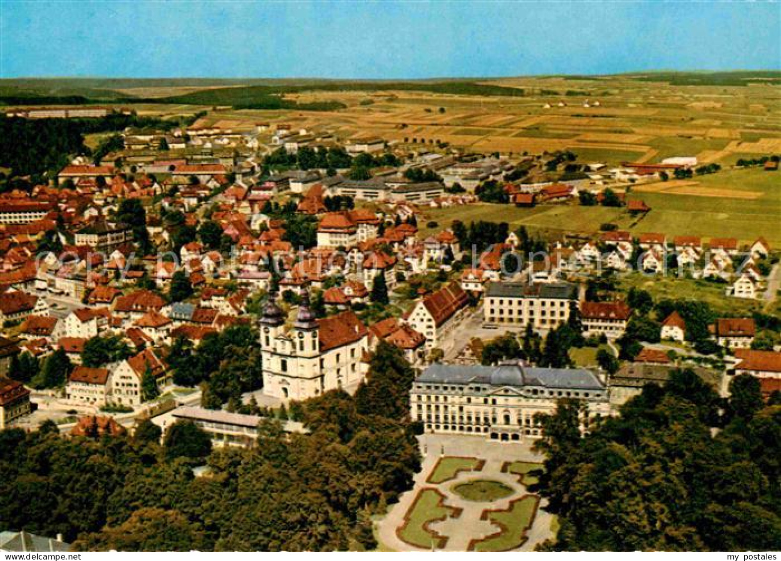 72872415 Donaueschingen Stadtzentrum Kirche Schloss Fliegeraufnahme Donauesching - Donaueschingen