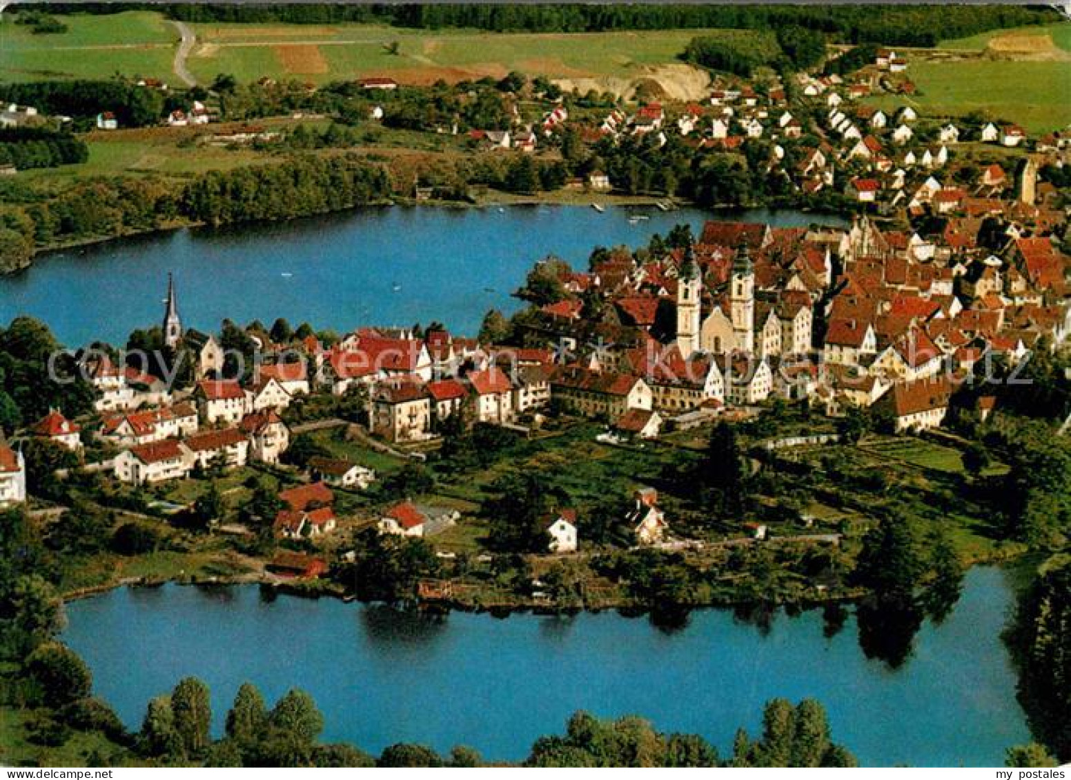 72872377 Bad Waldsee Mit Stadtsee Fliegeraufnahme Bad Waldsee - Bad Waldsee