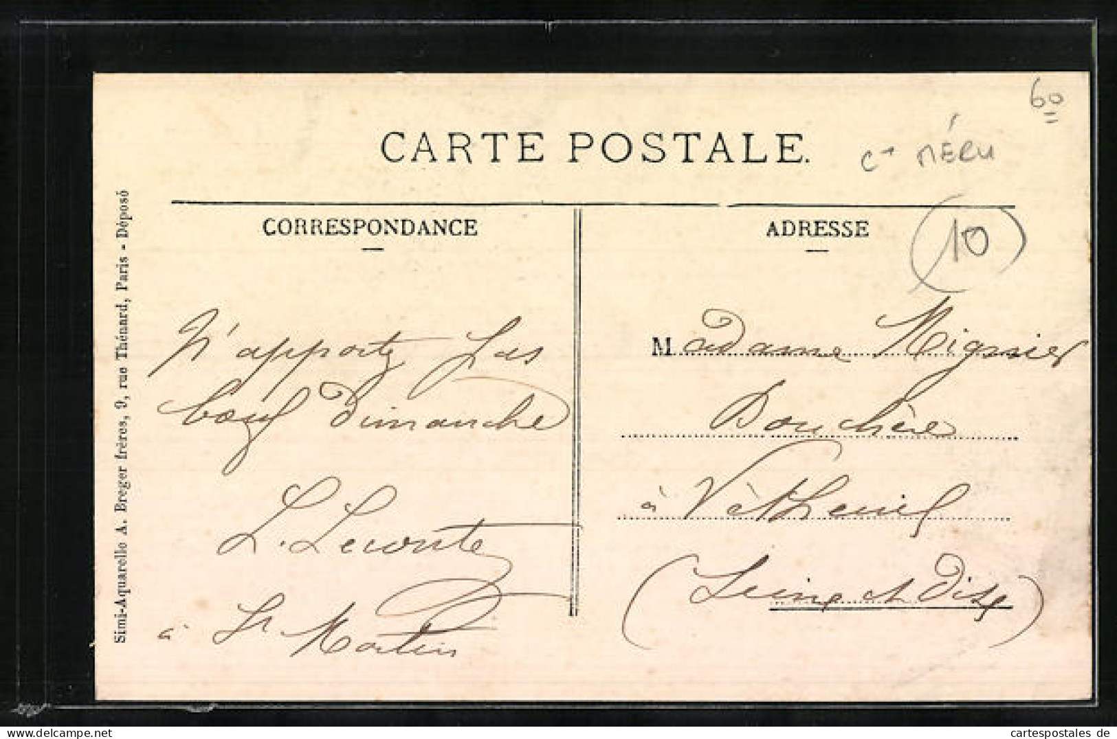 CPA Andeville, Les Ecoles, La Poste  - Other & Unclassified