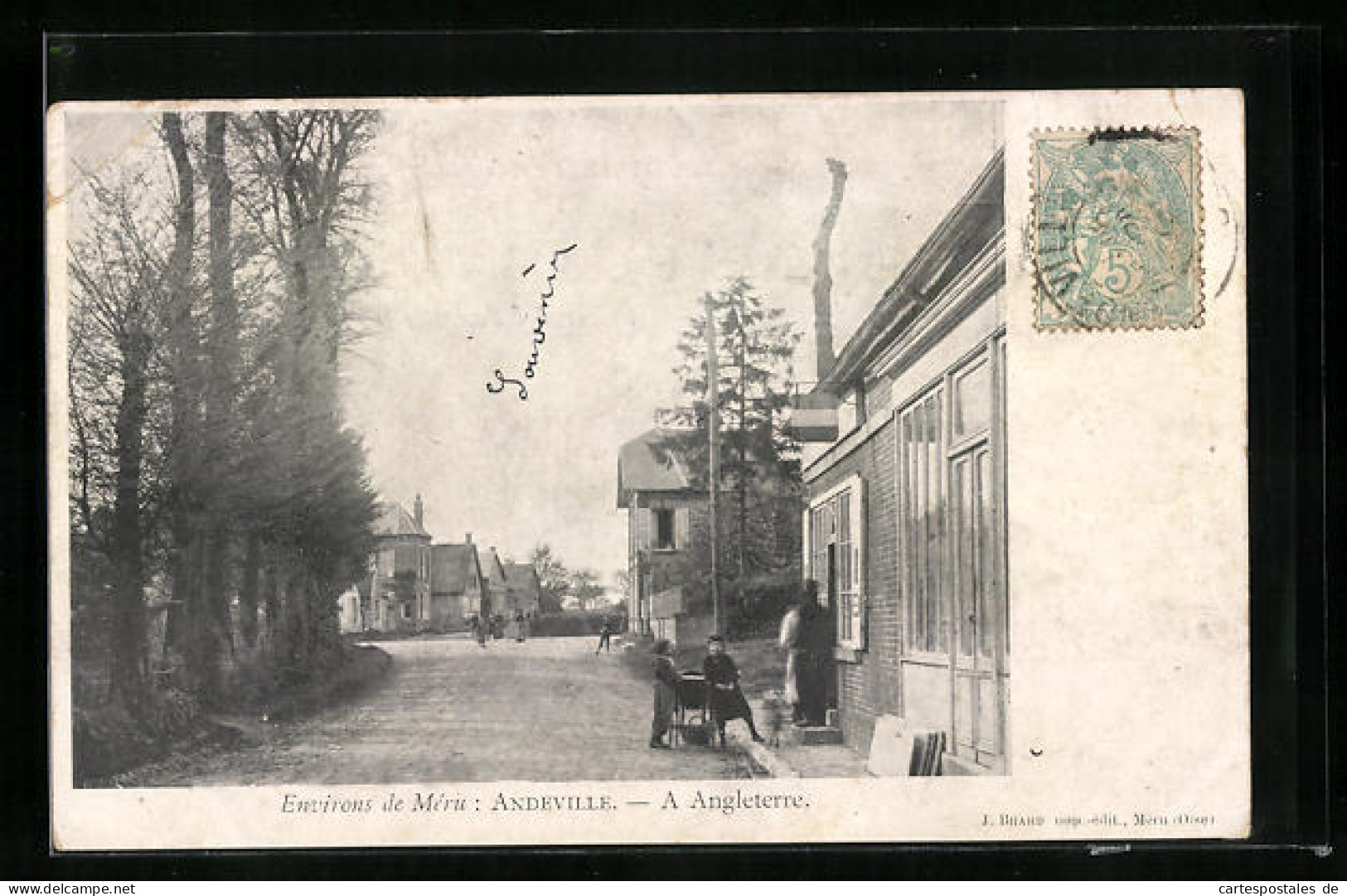 CPA Andeville, Une Rue  - Other & Unclassified