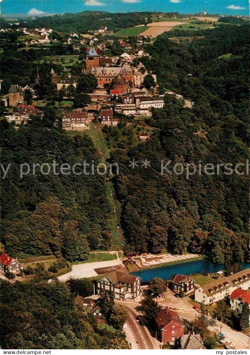 72872350 Burg Wupper Schloss Burg Seilbahn Unterburg Fliegeraufnahme Burg - Solingen