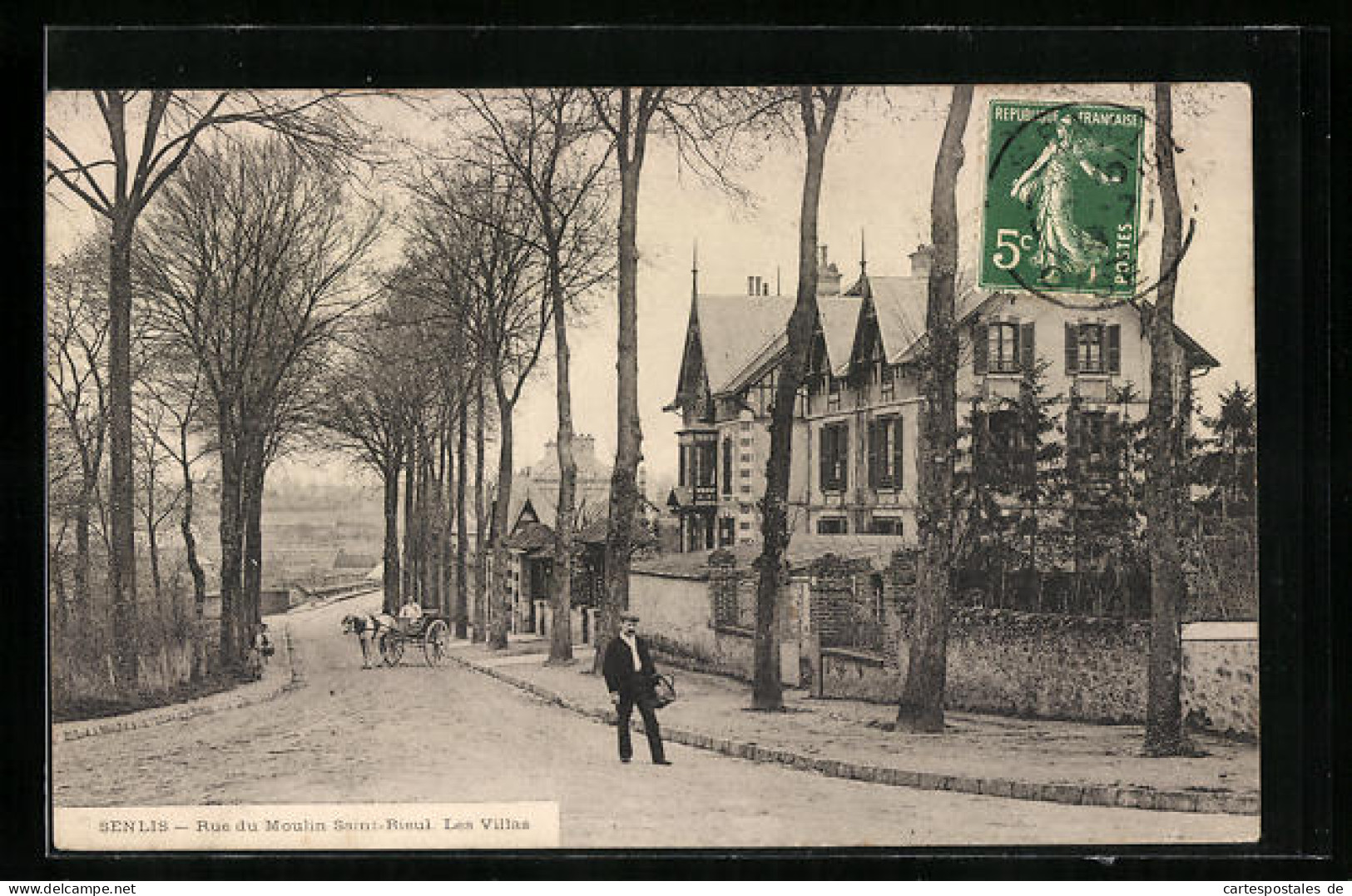 CPA Senlis, Rue Du Moulin Saint-Rieul, Les Villas  - Senlis